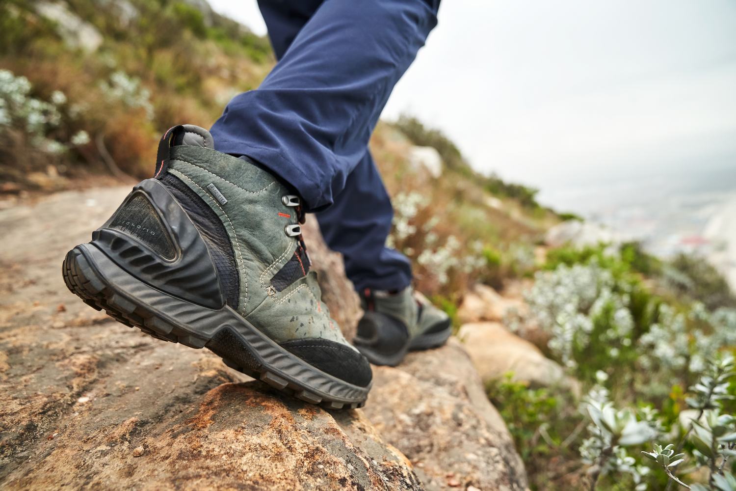 Tenis De Montaña Hombre - ECCO Exohike Mid Gtx - Negros - CUF072985